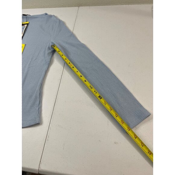 Banana Republic Womens Small Ribbed Knit Top Blue Long Sleeve Boat Neck NWT - Picture 8 of 11